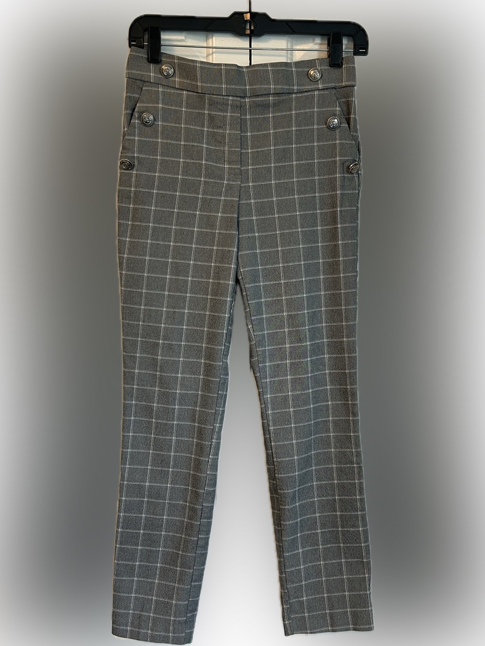 Jules & Leopold Gray Windowpane Dress Pants